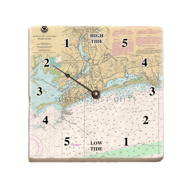 Westerly, RI  - Marble Tide Clock