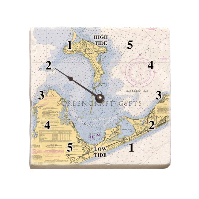 Napeague Bay, NY - Marble Tide Clock