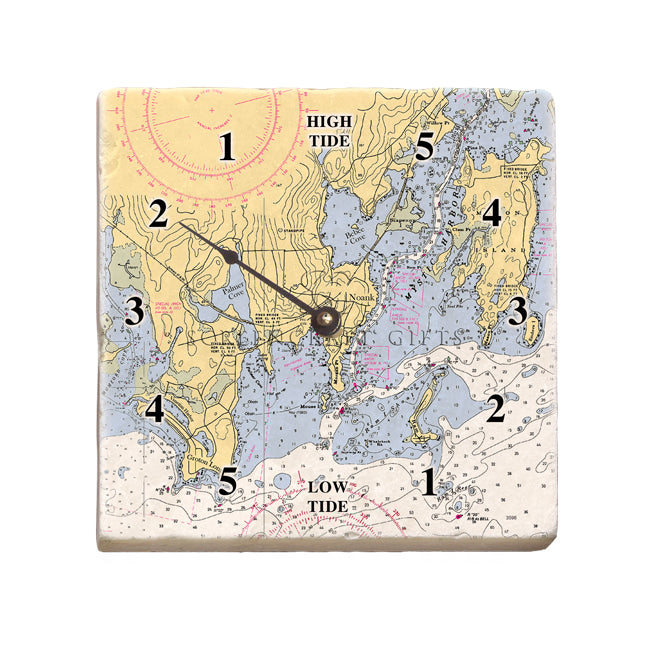 Noank, CT - Marble Tide Clock
