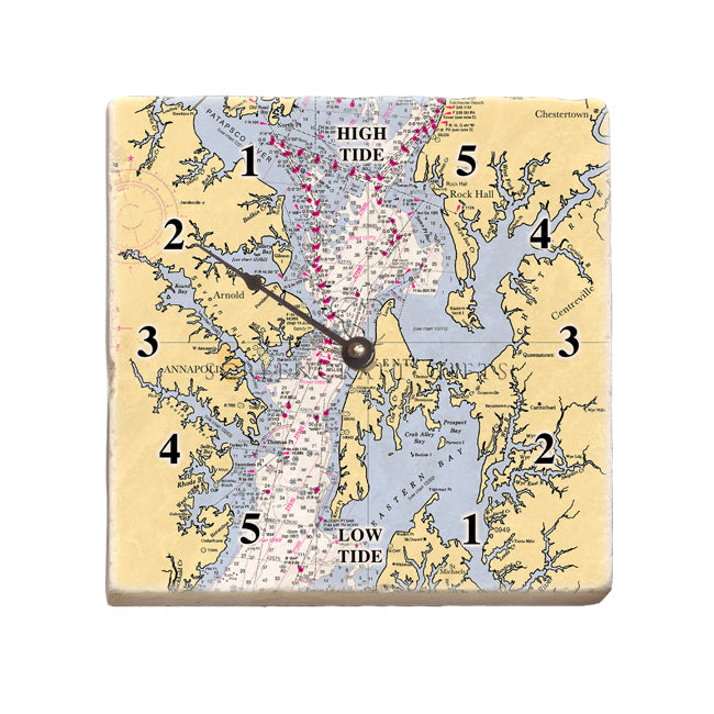Chesapeake Bay - Marble Tide Clock