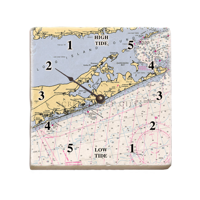 The Hamptons, NY- Marble Tide Clock