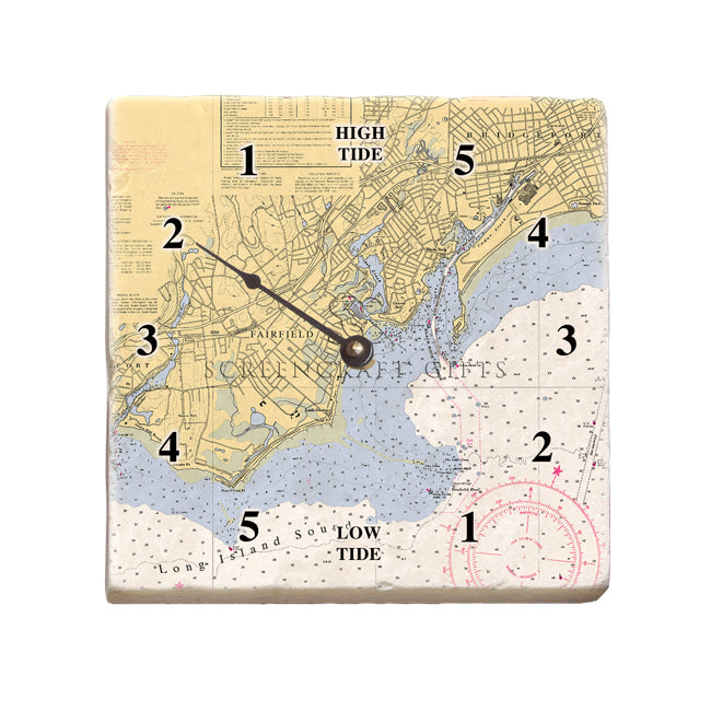 Fairfield, CT- Marble Tide Clock