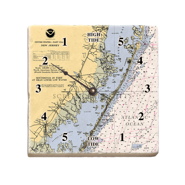 Long Beach Island, NJ- Marble Tide Clock