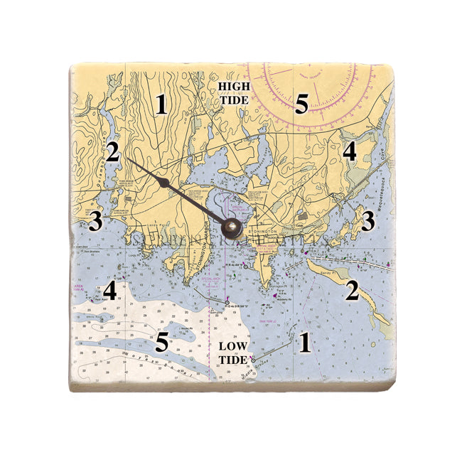 Stonington, CT - Marble Tide Clock