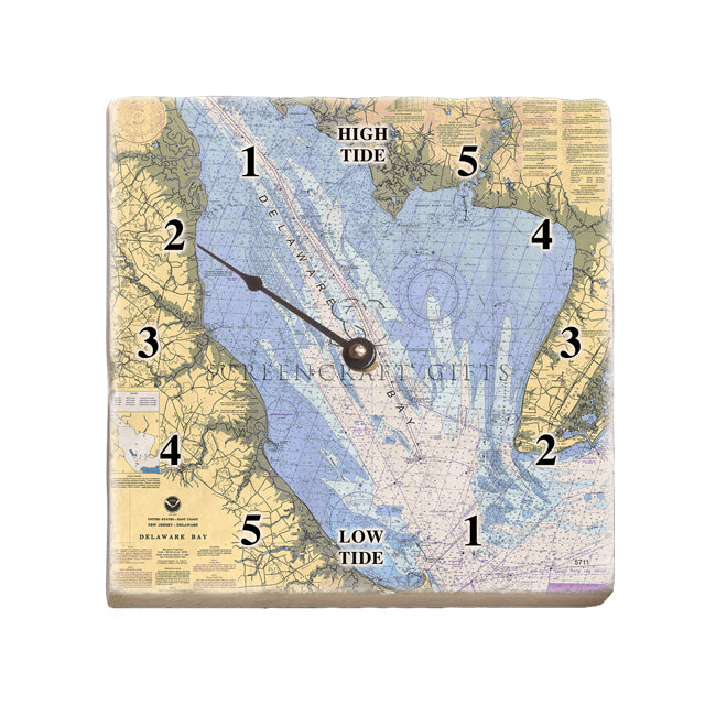 Delaware Bay- Marble Tide Clock
