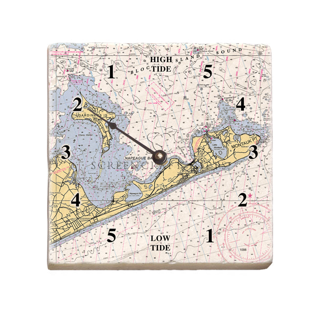 Montauk, NY- Marble Tide Clock