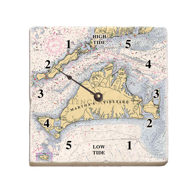 Martha's Vineyard, MA - Marble Tide Clock