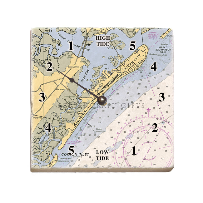 Ocean City, NJ- Marble Tide Clock