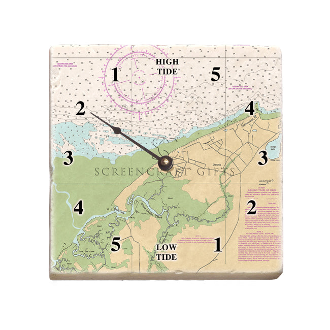 Dennis, MA - Marble Tide Clock