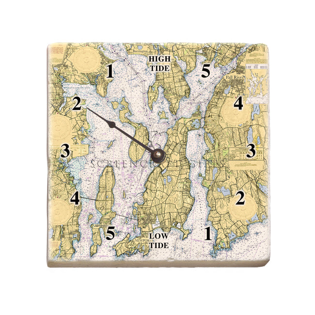 Narragansett Bay- Marble Tide Clock