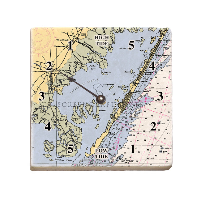 Beach Haven, NJ- Marble Tide Clock