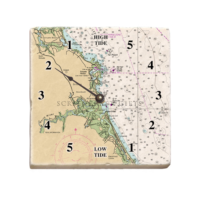 Scituate, MA - Marble Tide Clock
