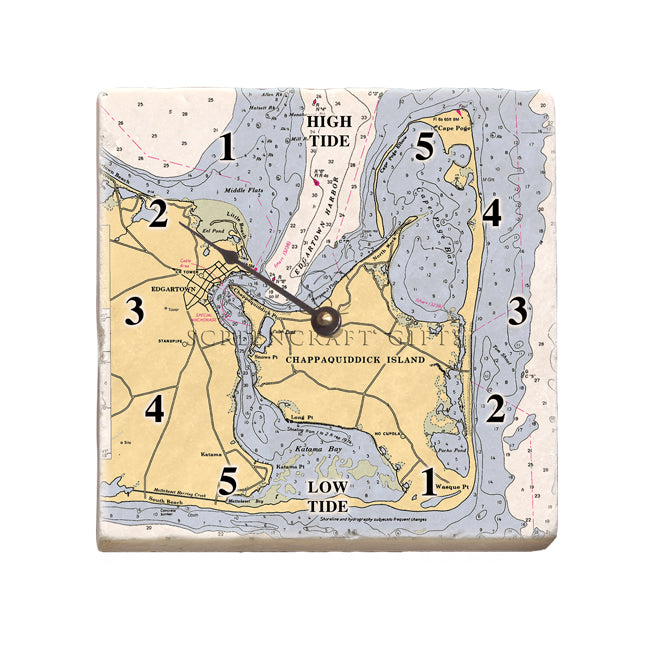 Chappaquiddick, MA- Marble Tide Clock