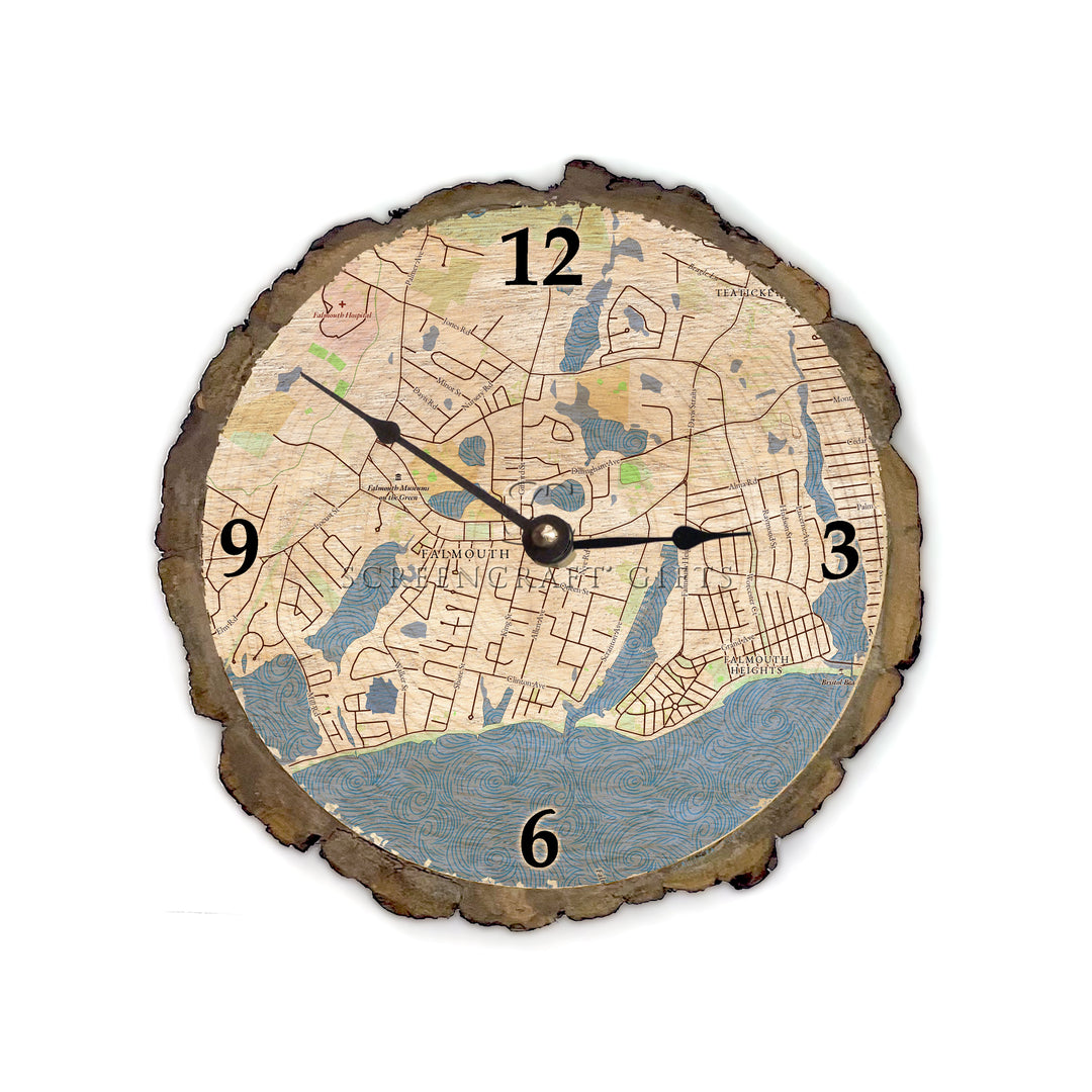 Your Neighborhood Map - Wood Clock
