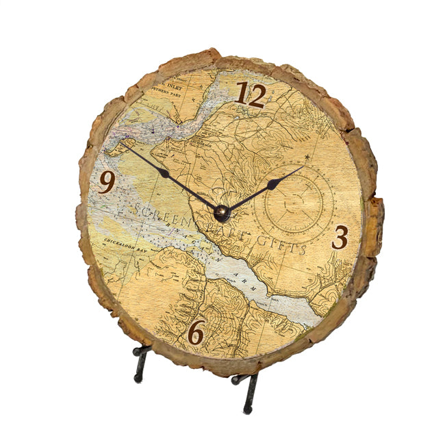 Anchorage, AK - Wood Clock