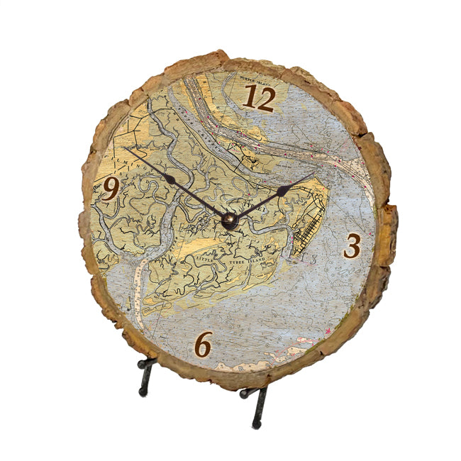 Tybee Island, GA  - Wood Clock