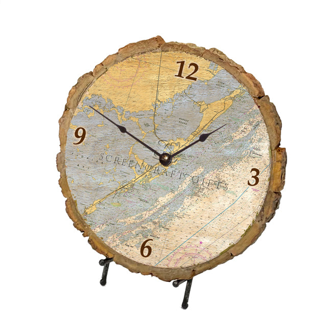 Key Largo, FL  - Wood Clock