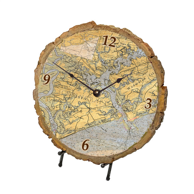 Edisto Island, SC - Wood Clock