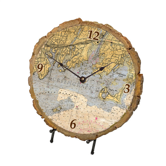 Greenwich, CT- Wood Clock