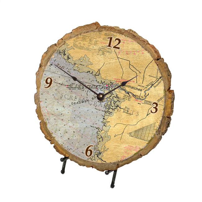 Steinhatchee, FL- Wood Clock