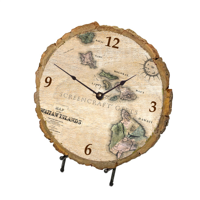Hawaii - Wood Clock