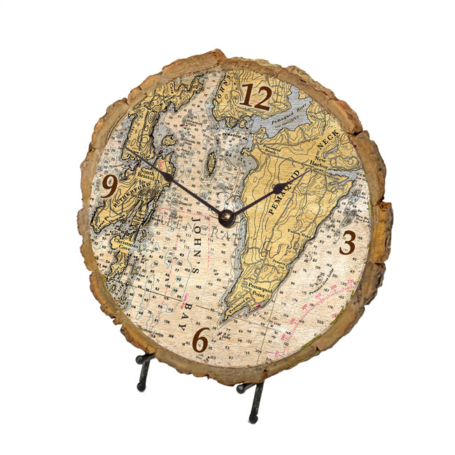 Pemaquid Neck, ME - Wood Clock