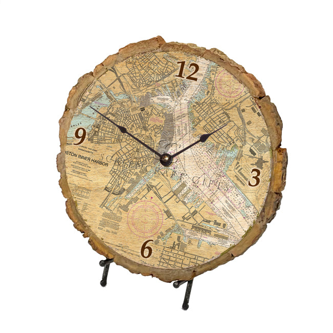 Boston, MA - Wood Clock