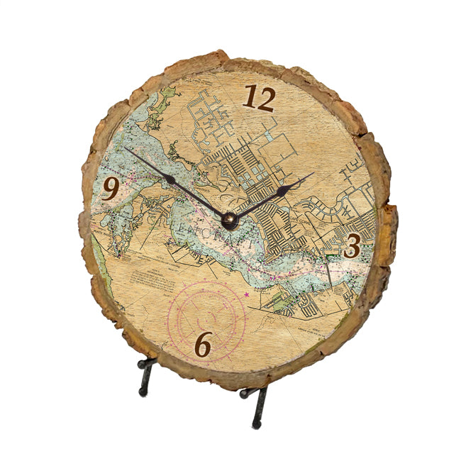 Cape Coral, FL - Wood Clock