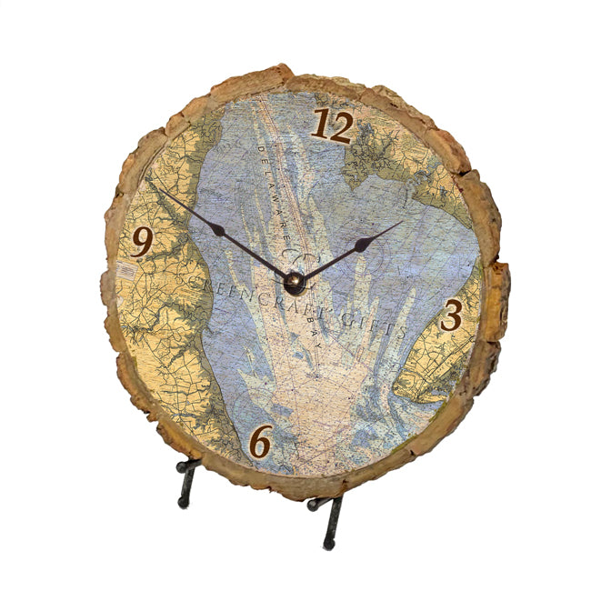 Delaware Bay- Wood Clock
