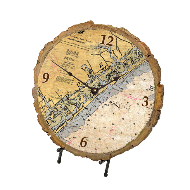 Wrightsville Beach, NC - Wood Clock