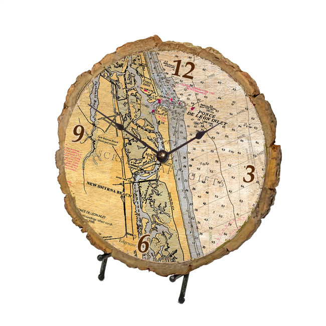 New Smyrna Beach, FL- Wood Clock