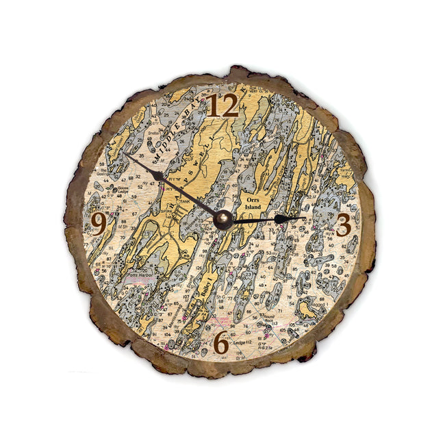 Orrs Island, ME - Wood Clock