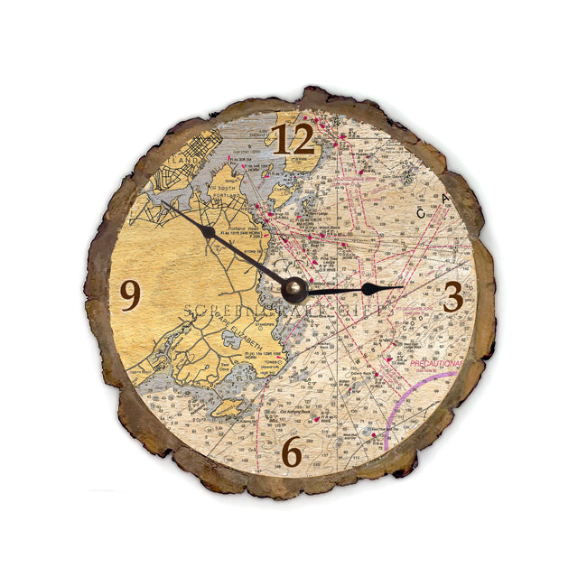 Cape Elizabeth, ME - Wood Clock