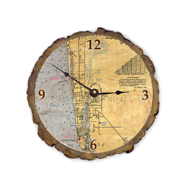 Naples, FL- Wood Clock