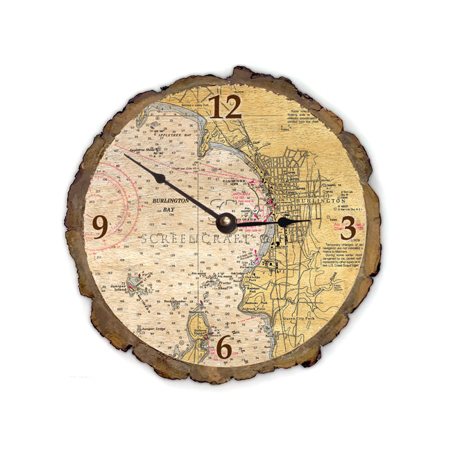 Burlington, VT - Wood Clock