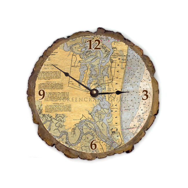Amelia Island, FL - Wood Clock