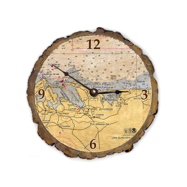Port Jefferson, NY  - Wood Clock