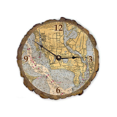 Barrington, RI- Wood Clock