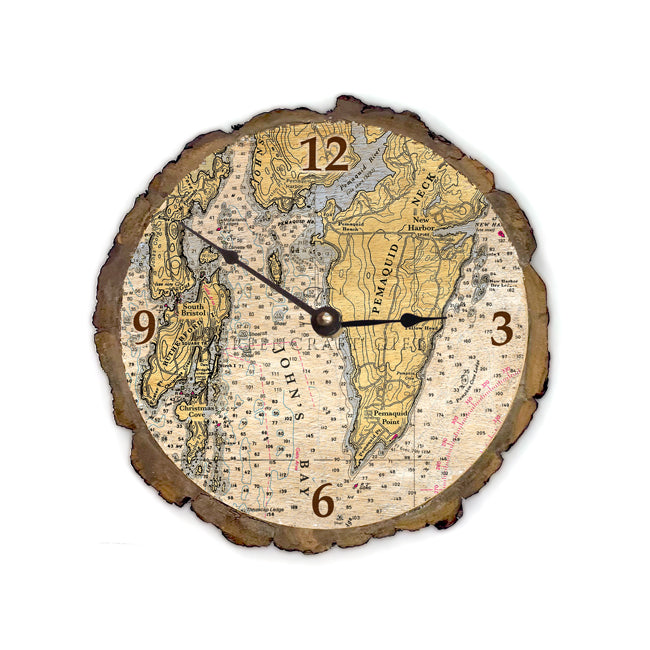 Pemaquid Neck, ME - Wood Clock