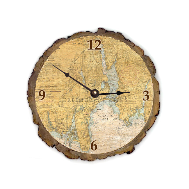 Niantic, CT - Wood Clock