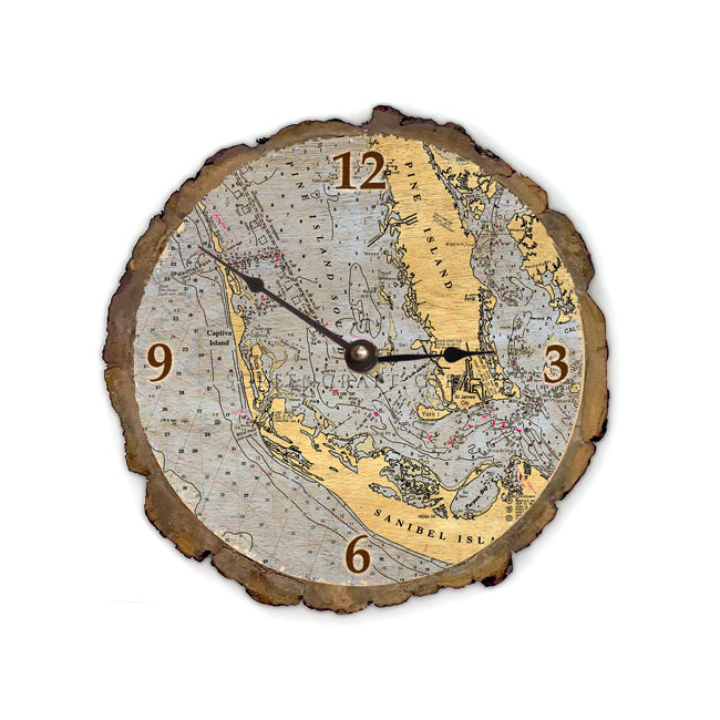 Sanibel Island, FL  - Wood Clock