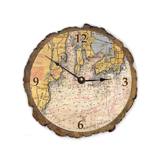 Narragansett Bay- Wood Clock