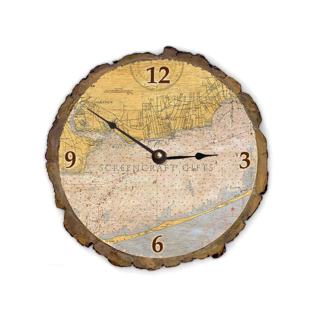 Sayville, NY-  Wood Clock