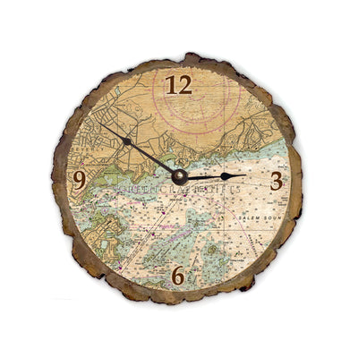 Beverly Harbor, Ma - Wood Clock