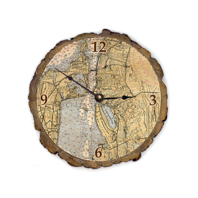 Tiverton, RI - Wood Clock