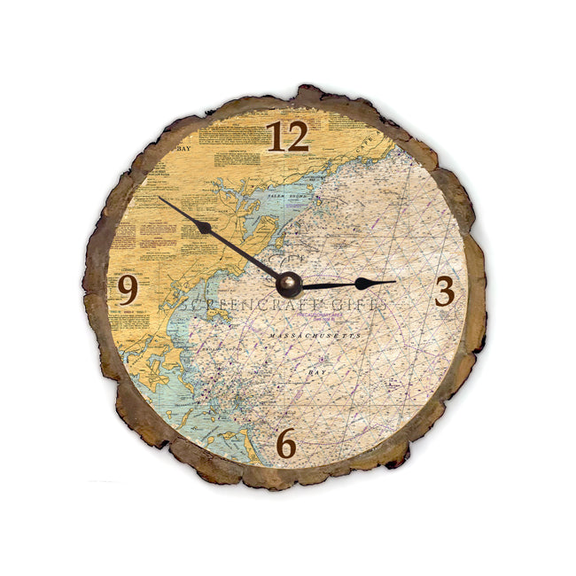 Massachusetts Bay - Wood Clock