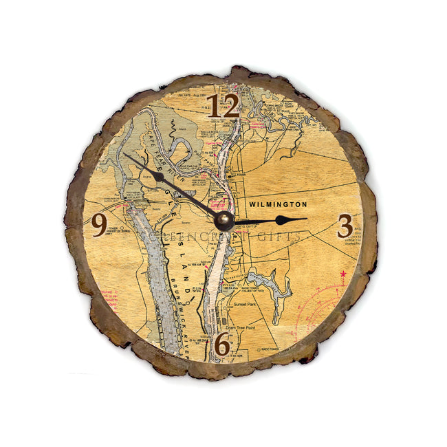 Eagle Island, NC - Wood Clock