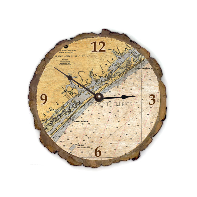 Surf City, NC  - Wood Clock