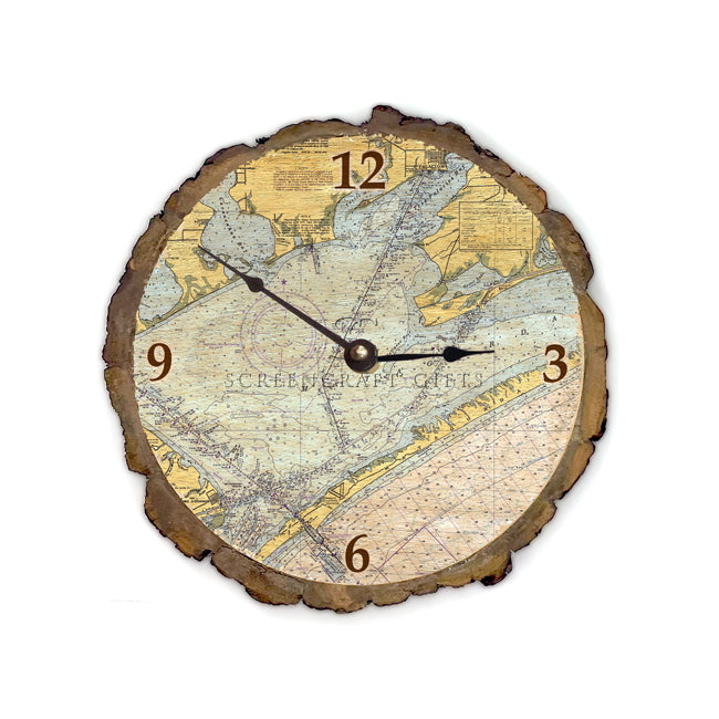 Matagorda Bay, TX- Wood Clock
