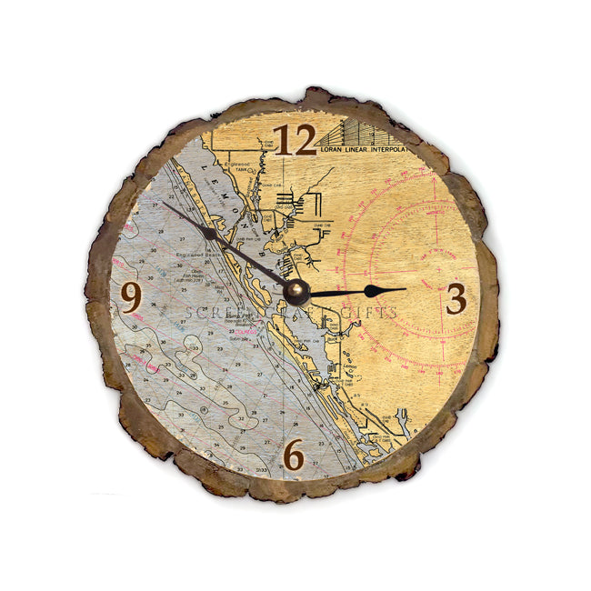Manasota Key, FL  - Wood Clock